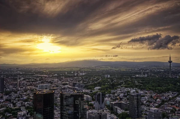 Skyline de Frankfurt — Fotografia de Stock