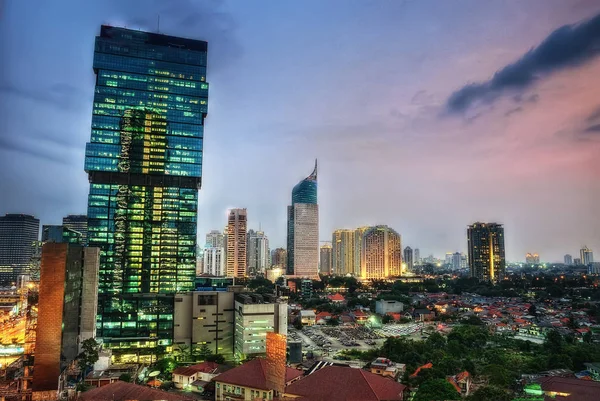 Skyline van Jakarta, Indonesië — Stockfoto