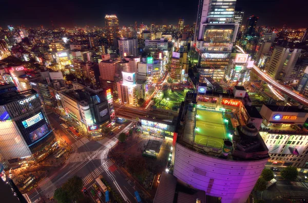 Japan - November 5e 2014: Shibuya overschrijding van de antenne — Stockfoto