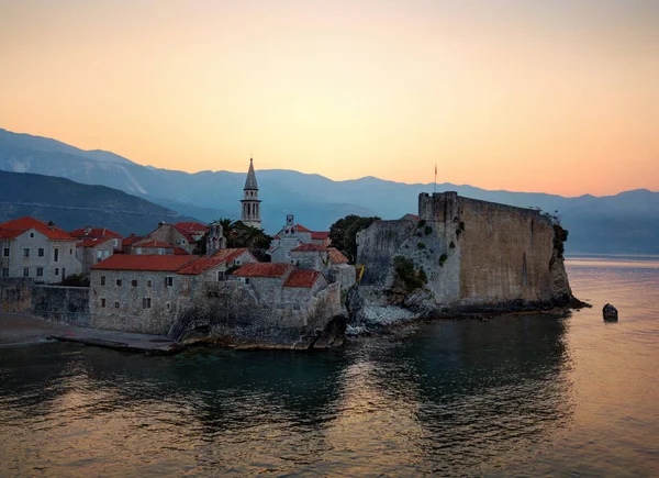 Montenegro Coast Village alba — Foto Stock