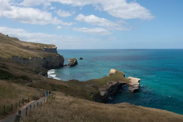 Tunnel Beach Walk Dunedin Nova Zelândia — Fotografia de Stock