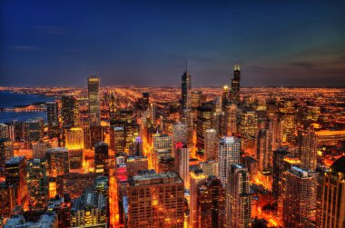 Chicago manzarası, gece