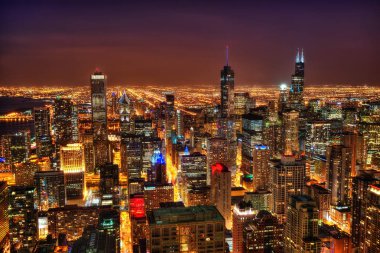 Chicago manzarası, gece