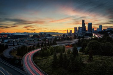 Seattle otoyol günbatımı