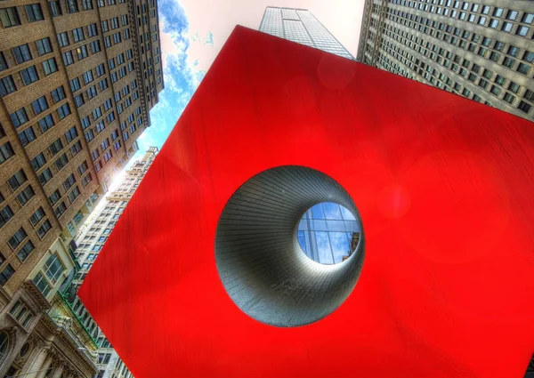 New York-i piros négyzet grafika — Stock Fotó