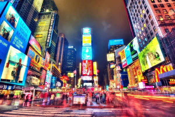 New York, Verenigde Staten - 14 April 2013: Time Square Rechtenvrije Stockfoto's