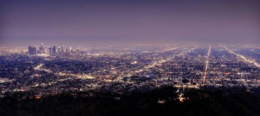 Geceleri Los Angeles gökyüzü