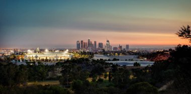 Elysian Park'a Los Angeles manzarası