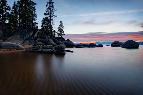 Naplementében Lake Tahoe — Stock Fotó