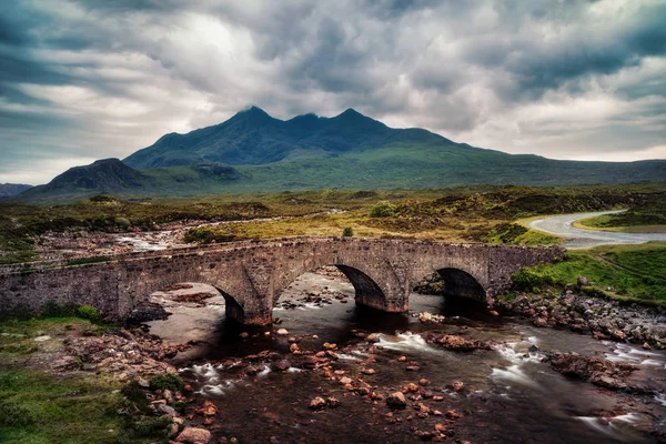 Sligachan Waterfall Reino Unido — Fotografia de Stock