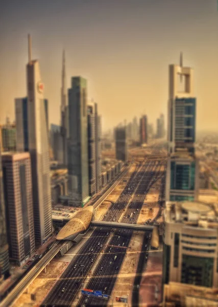 Sheikh Zayed Road Ντουμπάι — Φωτογραφία Αρχείου