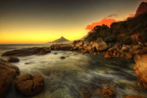 Νότια Αφρική Καίηπτάουν παραλία ηλιοβασίλεμα — Φωτογραφία Αρχείου