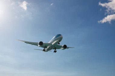 Maho Beach, Sint Maarten - 20 Ekim 2016: Plan uçan düşük