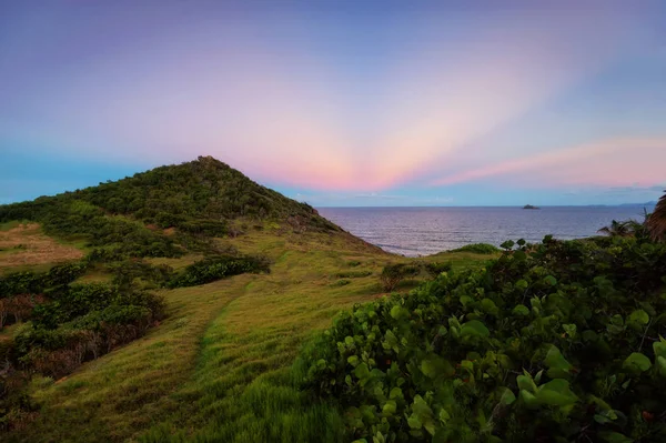 Pôr-do-sol Sint Maarten — Fotografia de Stock