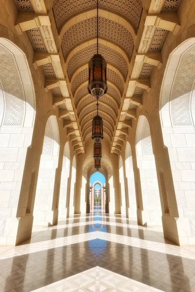 Sultão Qaboos Grande Mesquita, Mascate, Omã — Fotografia de Stock