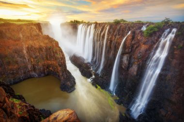Victoria Falls Zambiya ve Zimbabve