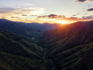 Lesotho dağlarda yaz