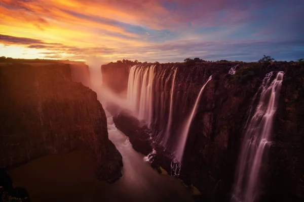 Viktoria fällt in Sambia und Zimbabwe — Stockfoto