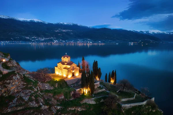 Kostel sv. Jana teolog-v Kaneo, Ohrid, Makedonie — Stock fotografie