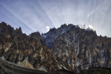 Passu Konileri Kuzey Pakistan 'da, Ağustos 2019' da çekildi.