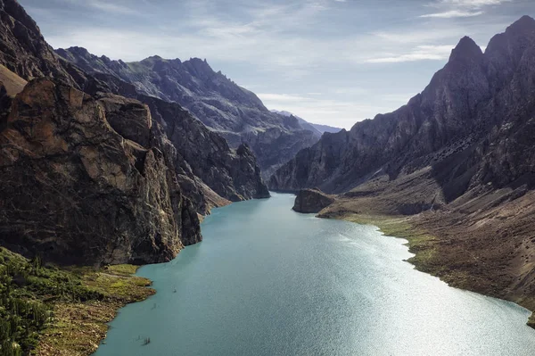 Attabad Lake in Northern Pakistan, formed through a Land Slide i — 图库照片