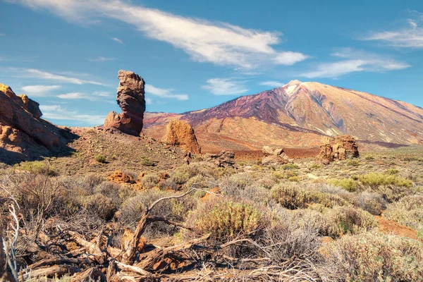 Tenerife 'deki Teide Dağı Ulusal Parkı, Kanarya Adaları, HDR' de işlendi