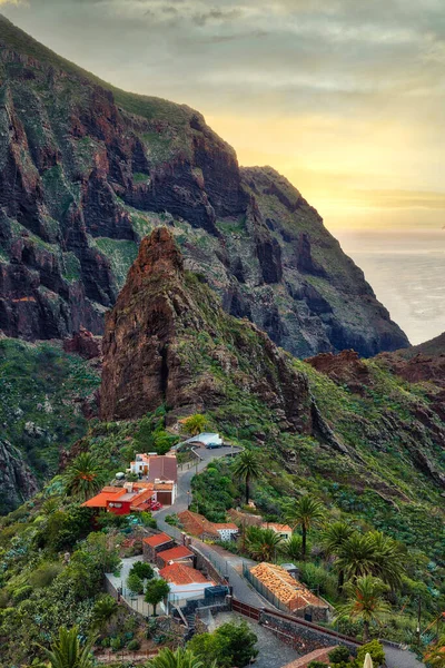 Masca Viewpoint Spanyolországi Tenerife Nyugati Csúcsán Hdr Ben Feldolgozva — Stock Fotó