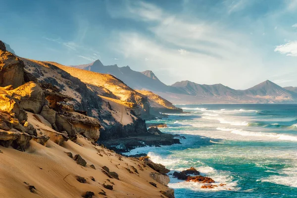 Playa Veril Manso Jandia Nemzeti Parkban Dél Fuerteventura Spanyolország Hdr — Stock Fotó