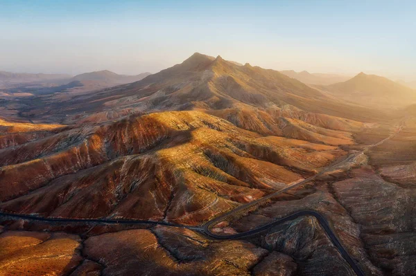 Vulkaniska Craters Södra Fuerteventura Spanien Efter Bearbetning Hdr — Stockfoto
