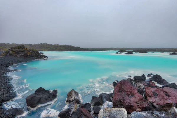 Blue Lagoon Úszómedence Nyugat Izlandon Hdr Ben Feldolgozva — Stock Fotó