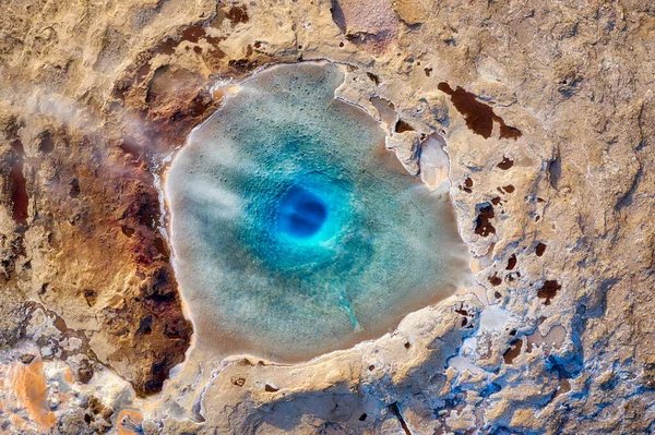 Geysers Quentes Coloridos Sul Islândia Pós Processados Hdr — Fotografia de Stock