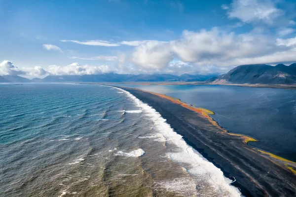 Eystrahorn Mountains Ocean Eastern Iceland Pós Processado Hdr — Fotografia de Stock