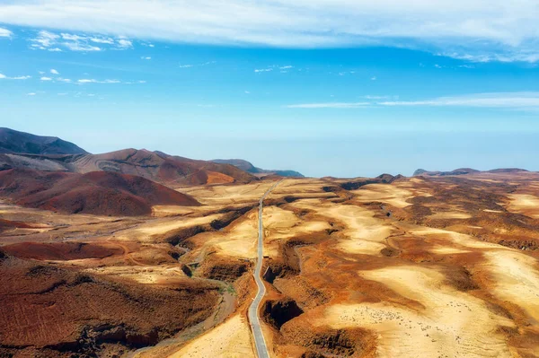 Santo Antao Cape Verde Nin Kuru Çöl Dağlarında Yol Hdr — Stok fotoğraf