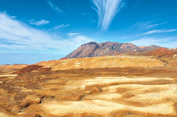 Santo Antao Cape Verde Nin Kuru Çöl Dağlarında Yol Hdr — Stok fotoğraf