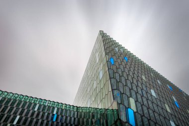 Reykjavik, İzlanda 'daki Opera Binası, HDR' de incelendi