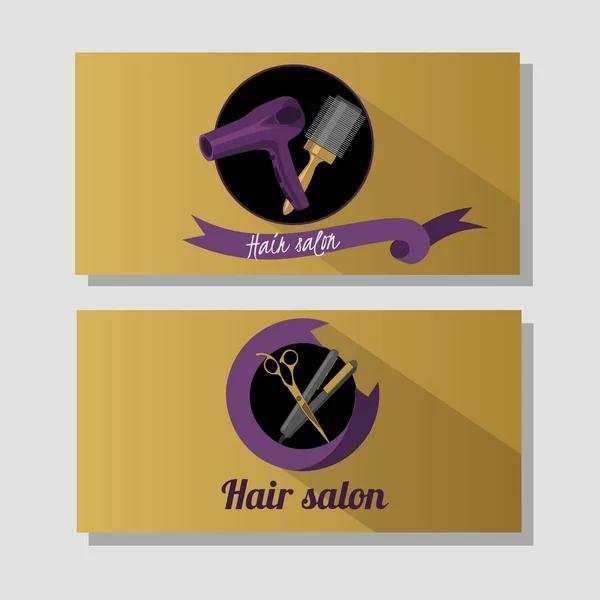 Business card for hairdresser — Stock Vector