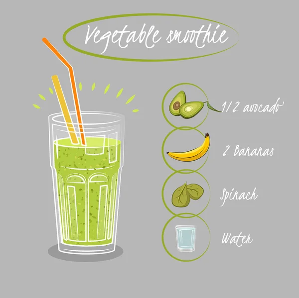 Green smoothie — Stock Vector