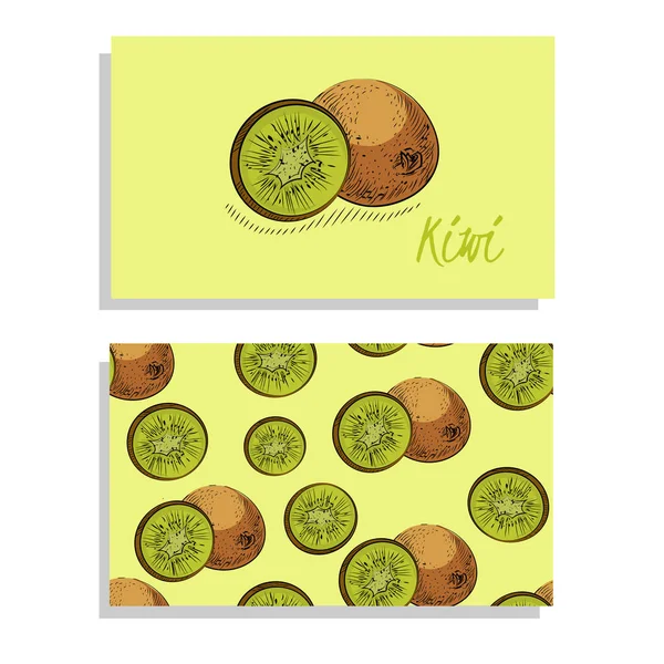 Conjunto Kiwi — Vector de stock