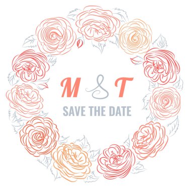 Pembe çiçekli vektör çerçevesi