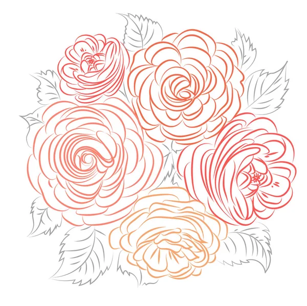 Bouquet rose — Image vectorielle