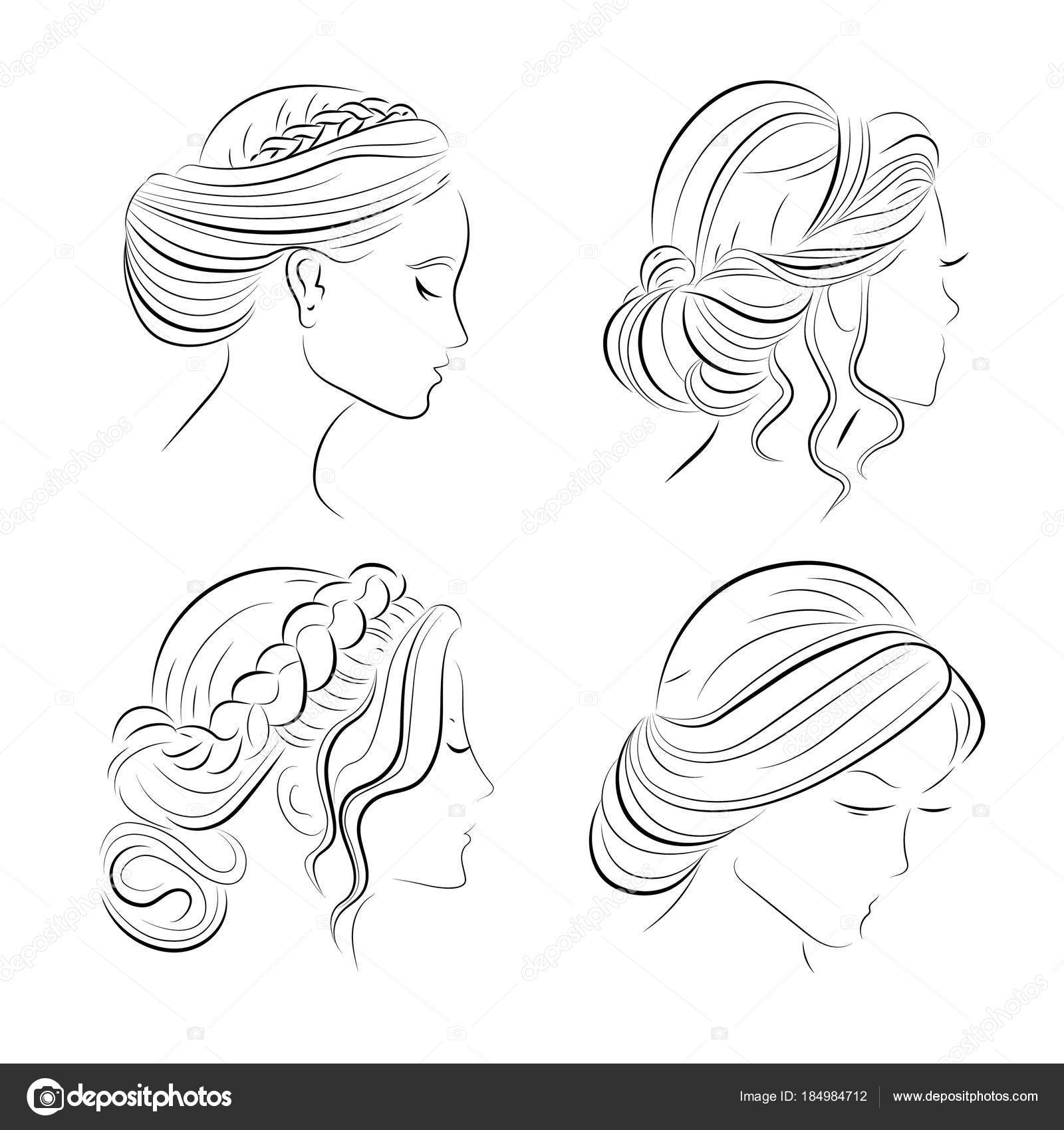 Sketch hairstyles Stock Vector Image by ©Ollimay #184984712