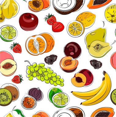Kesintisiz renk meyve deseni