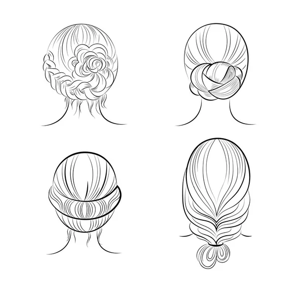 Penteado esboço —  Vetores de Stock