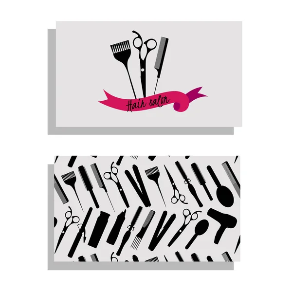 Logo Fond Salon Coiffure — Image vectorielle