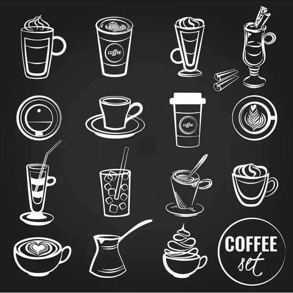 Koffie pictogrammen — Stockvector