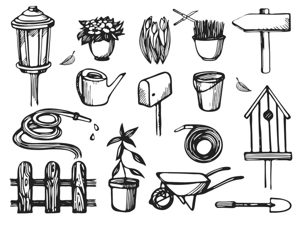 Icônes de jardin — Image vectorielle
