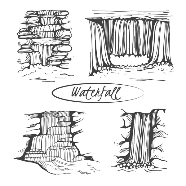 Waterfall illustration — Stock Vector