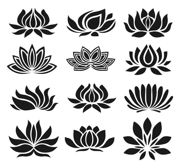 Lotus simgeler — Stok Vektör
