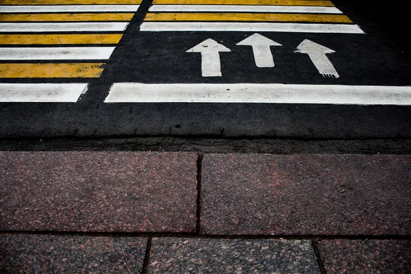 crosswalk on the road for safety when people walking cross the street, Crosswalk on the street for safety