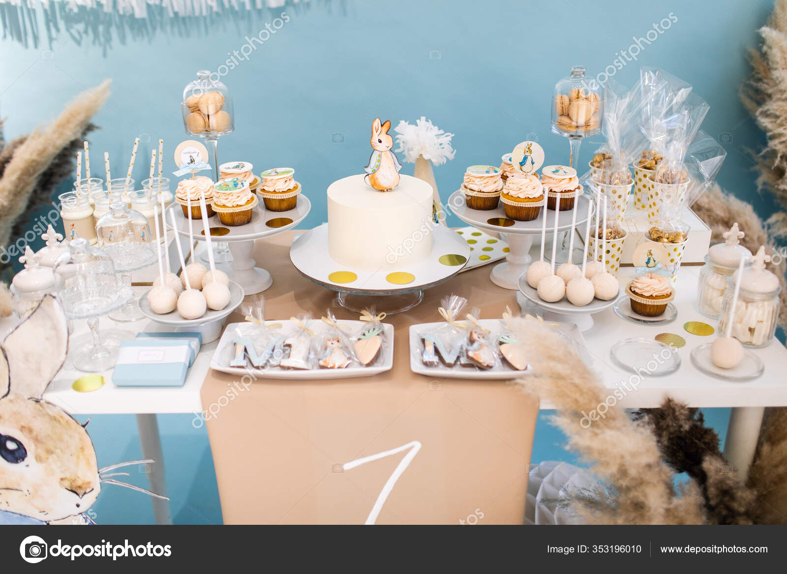 Candy Bar At Birthday Party Dessert Table For A Party Stock Photo By Deniskalinichenko 353196010